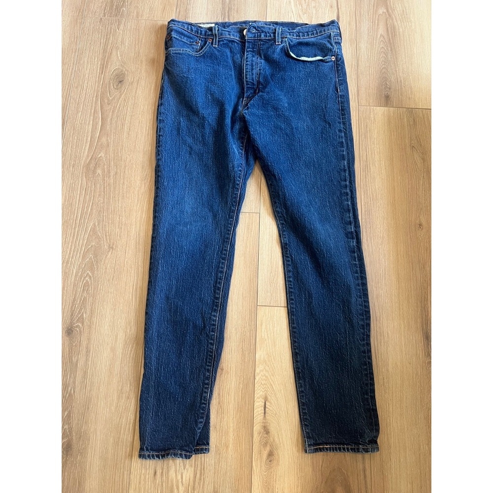 Levi's 512 Premium Lot Jeans Men's 36x32 Dark Wash Straight Taper Denim Red Tab